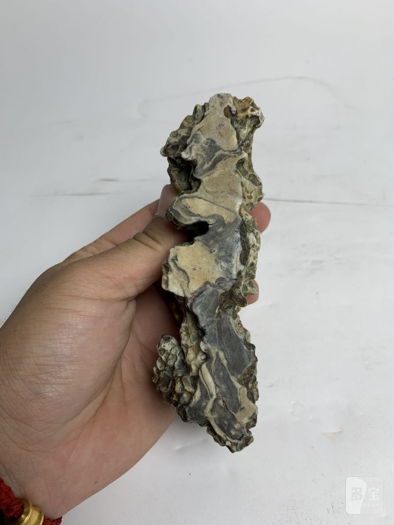 清中期 绞胎加彩仿太湖石瓷山 - 图10